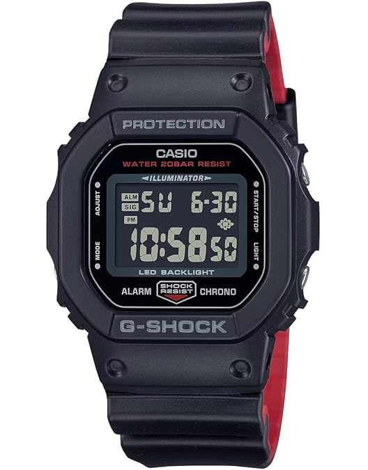 CASIO / G−SHOCK / GWX−5600−1JF Relógio Masculino Casio GWX-5600-1JF G-Shock G-Lide Resistente com