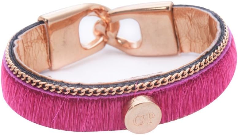 Nativo Crafts - Handcrafted Leather and Horse Hair Bracelet - Vibrant Colors with Golden Clasp 0.6 x 6.7 in