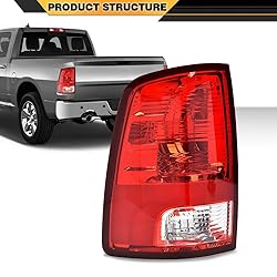 CROSSDESIGN Rear Tail Lights Lamps w/o Bulbs Red