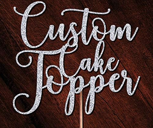 DindindiesDesigns Personalised Custom Cake Toppers Birthday Wedding Anniversary Bridal Baby Shower Farewell Party Glitter Green