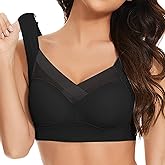 Zen Chic Bras for Older Women Seamless Wireless Corrector Push Up Anti Sagging Full Coverage Silk Bra for Senior