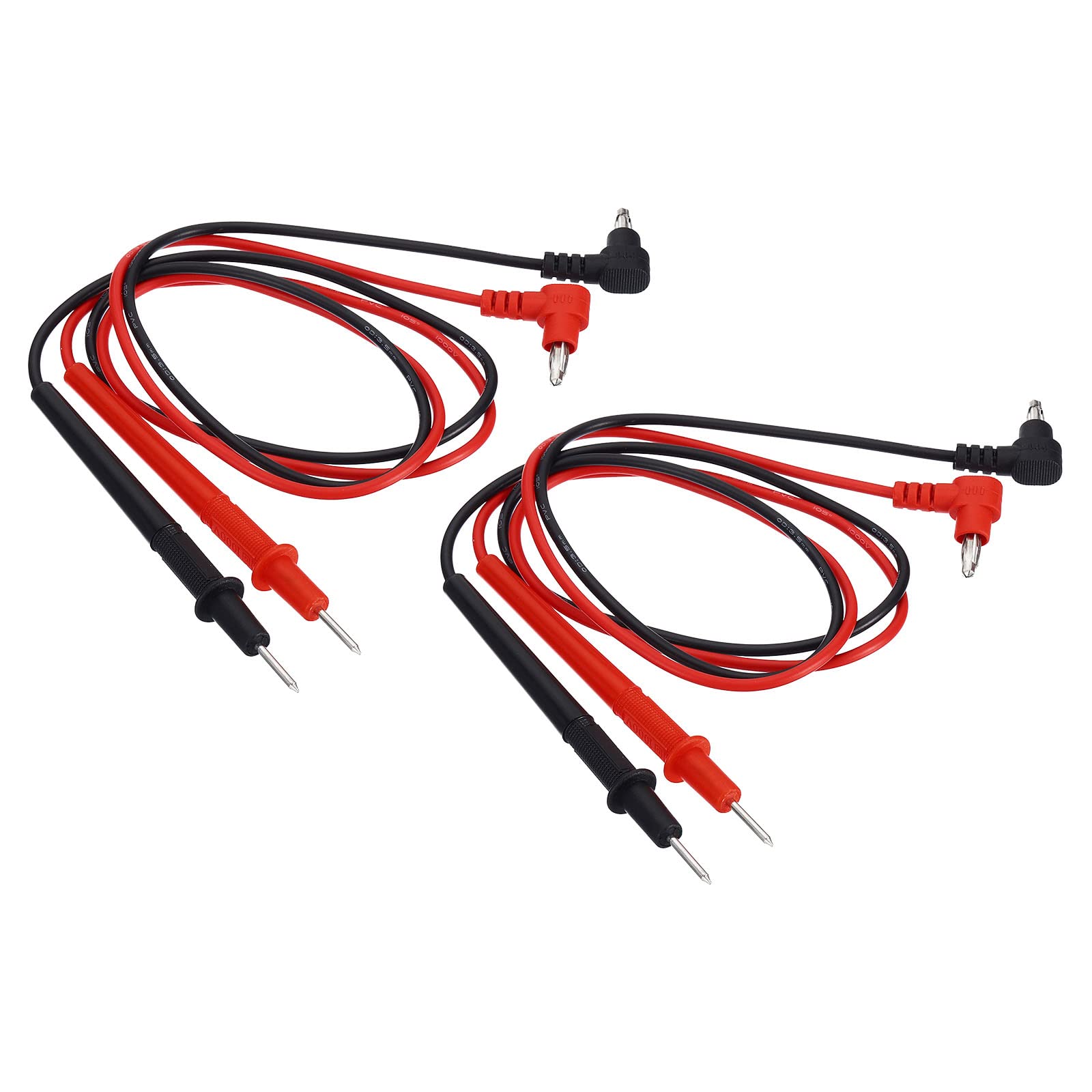 PATIKIL Multimeter Test Leads Set, 2 Set Banana Plug 1000V 10A Test Cable with Probes for Electrical Circuit Test Measurement, Black Red