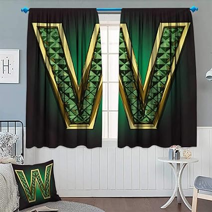 Amazon Com Anhounine Modern Blackout Curtain Golden Figure