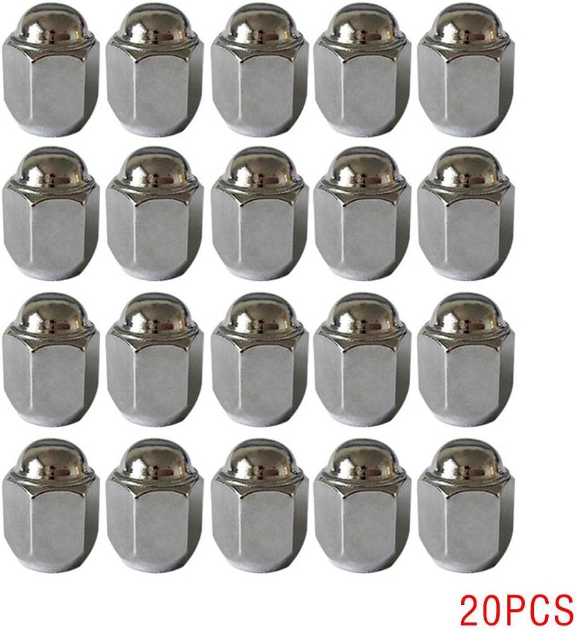 Turspit 20PCS M12x1.5 Steel Wheel Lug Nuts Wheel Rims Tuner with Lock for Chevrolet