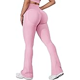VOYJOY Mini Flared Impact Leggings for Women 30" Seamless Hidden Scrunch Butt Lift Workout Legging Flare Bootcut Yoga Pants