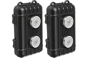 Riomh 2 Pcs Magnetic Key Holders Hidden Under car, Hide Key Box with Strong Magnet for Storage Key Indoors, Outdoors, Hider Key on The Bottom of Car