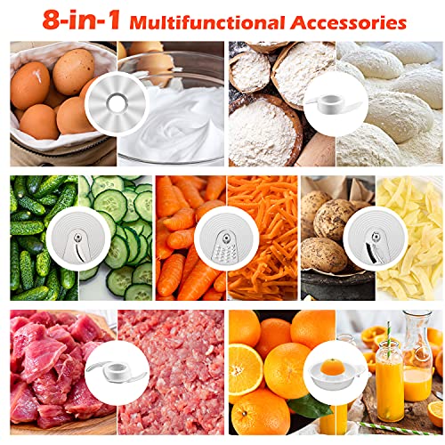 KTMAII Compact Food Processor Blender Combo, 5 Cup Bowl, Dough Blade