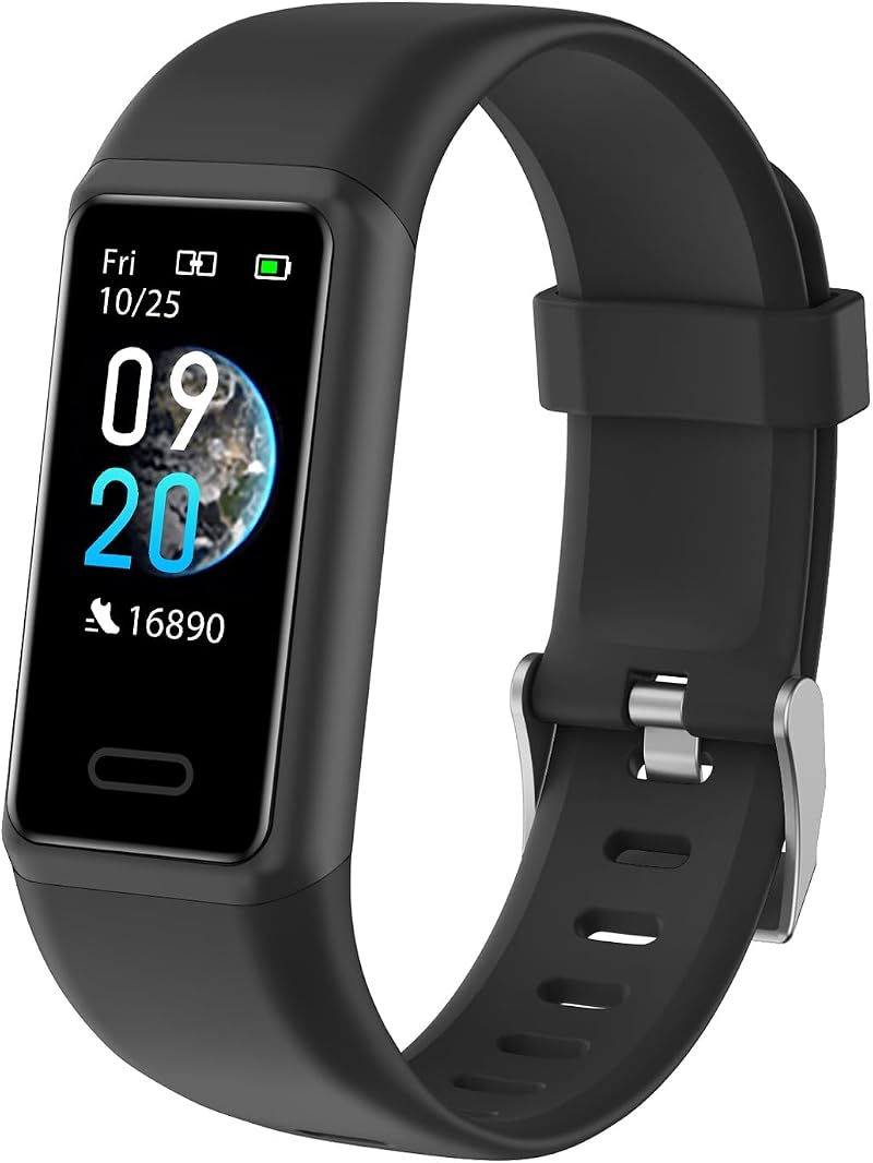 Cloudpoem Fitness Tracker Heart Rate Sleep Pedometer IP68 Waterproof for
