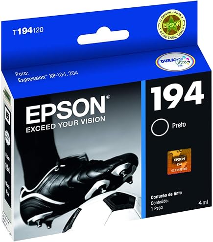 Cartucho de Tinta Original Epson 196 Preto T196120 para XP-401 e
