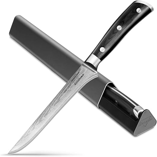 Damascus Boning Knife, SKY LIGHT Flexible Fillet Knives 6
