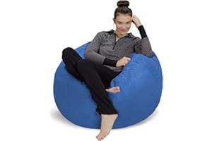 Sofa Sack Bean Bag Chair - Plush, Ultra Soft - Memory Foam Bean Bag Chair with Microsuede Cover - Stuffed Foam Filled Furniture and Accessories for Dorm Room 3 Feet - Royal Blue