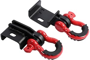 Front Tow Hook Demon, Compatible with 2009-2023 Toyota Tacoma, with 3/4" D Ring Shackle (2 Pack), with 7/8" Screw Pin and Sha