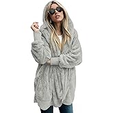 LONGYUAN Womens Jacket Winter Coats Hooded Cardigan Fleece Sweaters