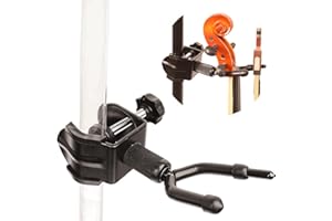 SPOLIGOD Violin Hanger, Violin & Viola Stand for Microphone or Sheet Music Stand, Violin Holder for Desktop, Viola Hook for Stage Shows or Practices at Home