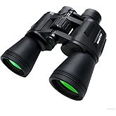 10x50 High Powered Binoculars for Adults - Professional Wide View Porro Prism Binoculars with BAK-4 Prism Water-Resistant Fogproof, Low Light Vision for Bird Watching Hunting Concerts Stargazing