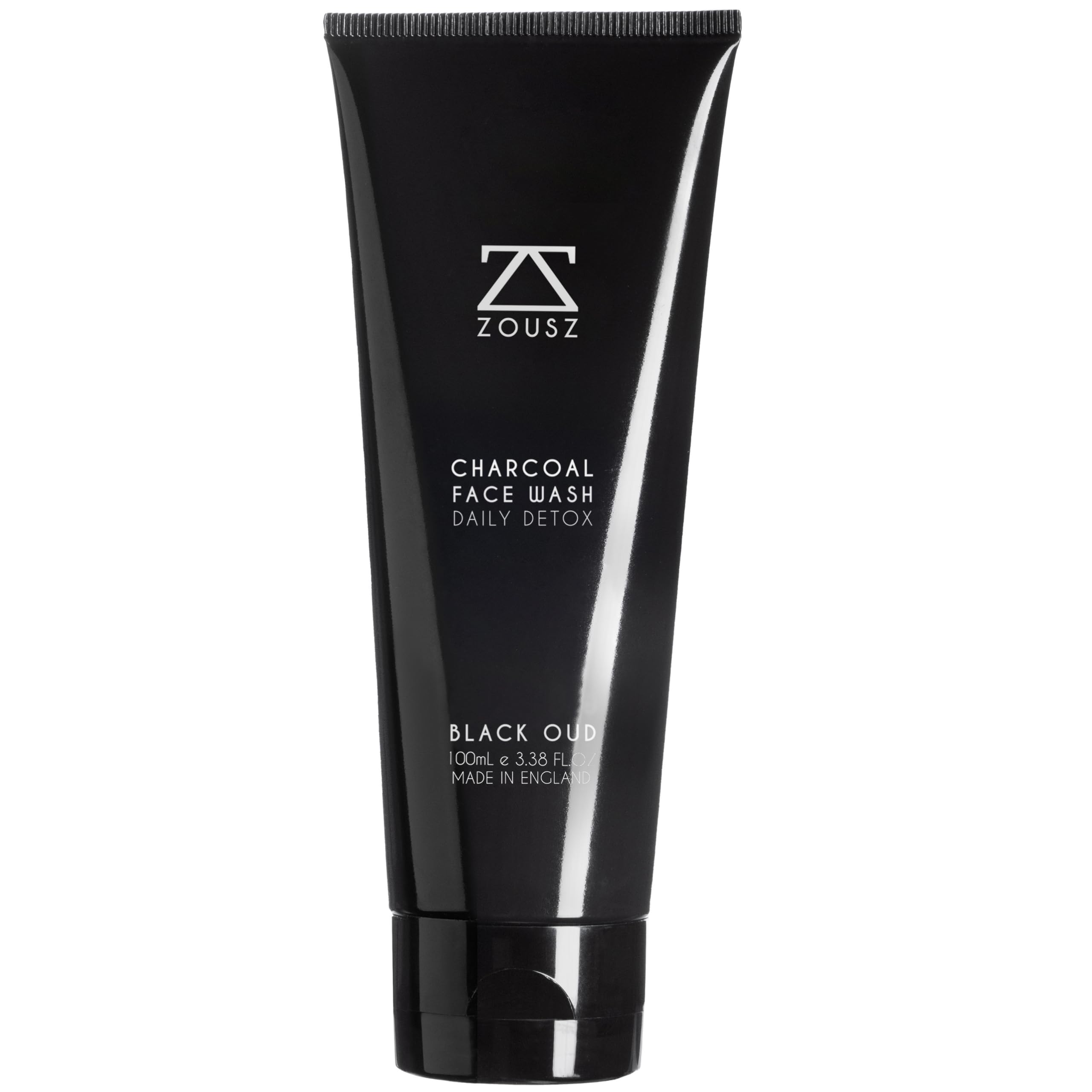 ZOUSZ Black Oud Charcoal Face Wash for Men – Deep Cleansing Facial Cleanser with Activated Charcoal, Chamomile, Green Tea & Gotu Kola – Exfoliating Facewash for men – 100ml