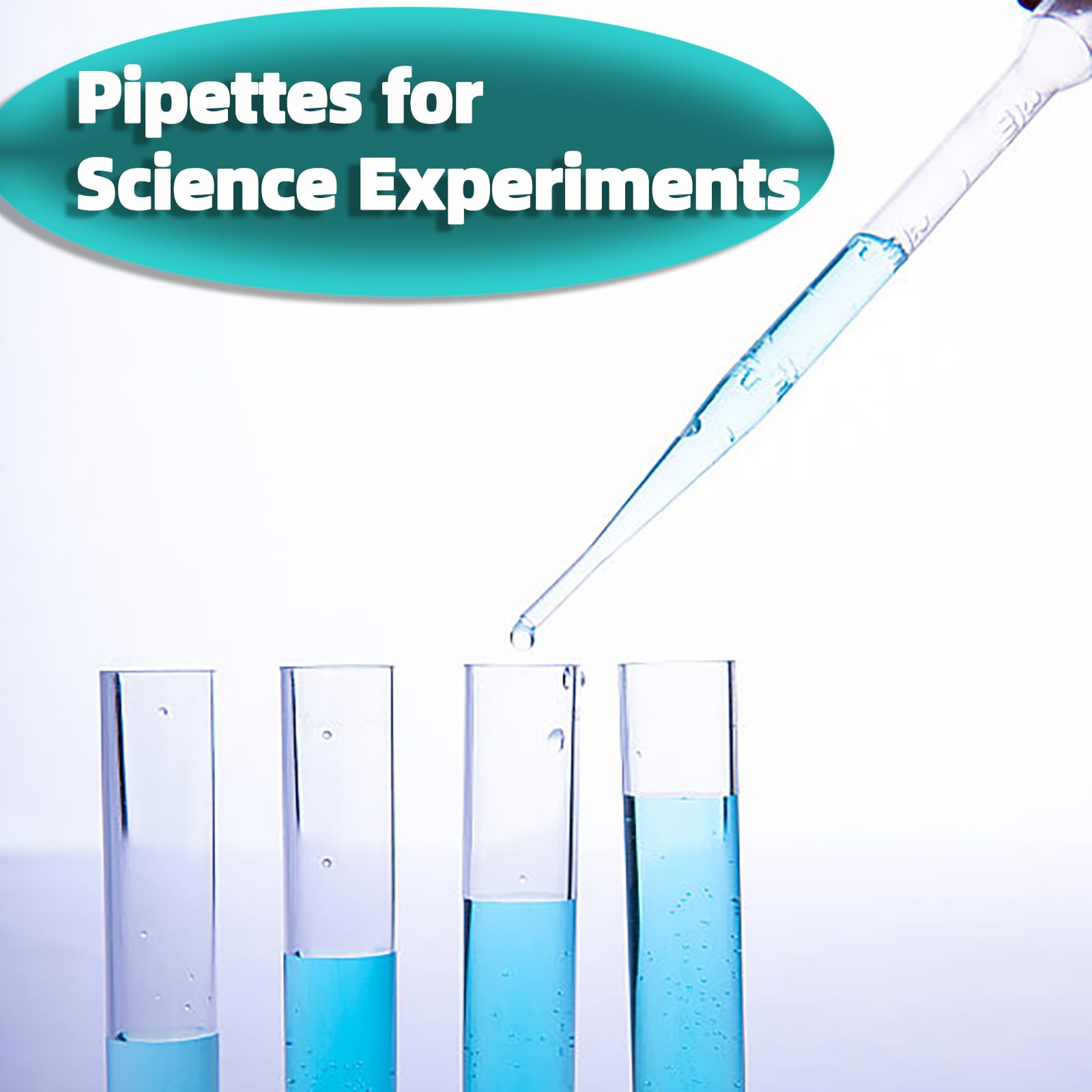 100 PCS 3ML Pipettes Dropper - Disposable Plastic Dropper Pipette for Accurate Liquid Transfer, Excellent Suction, Pipettes for Essential Oils, Resin, Crafts, Labs, Kids Activities, DIY Art