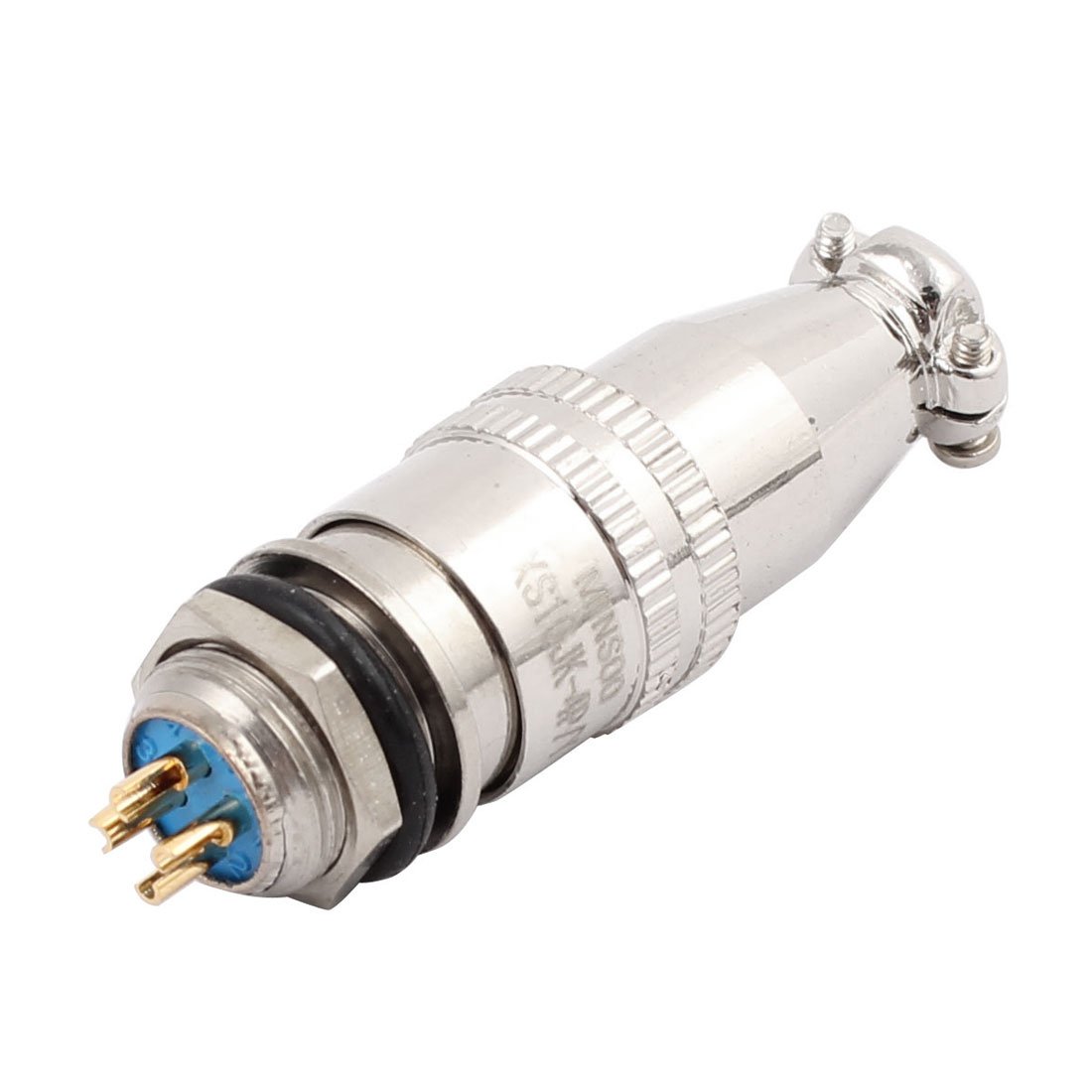 sourcing map XS10JK-4P AC 250V 3A 9mm Thread Metal Panel Male Female Aviation Connector Adapter