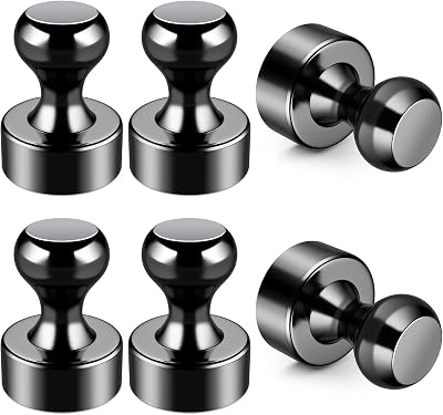 Grtard Strong Magnet 6 Pack 12x16 mm Neodymium Whiteboard Push Pins Fridge