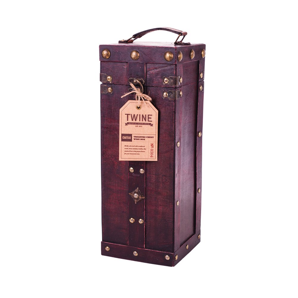 Chateau Treasure Chest Wine Box by Twine (Holds 1 750ml