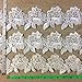 Bridal Veil Lace Trim Classic Rose Flower Design Alencon Hand Beaded Sequined Corded Embroidered Organza. 3