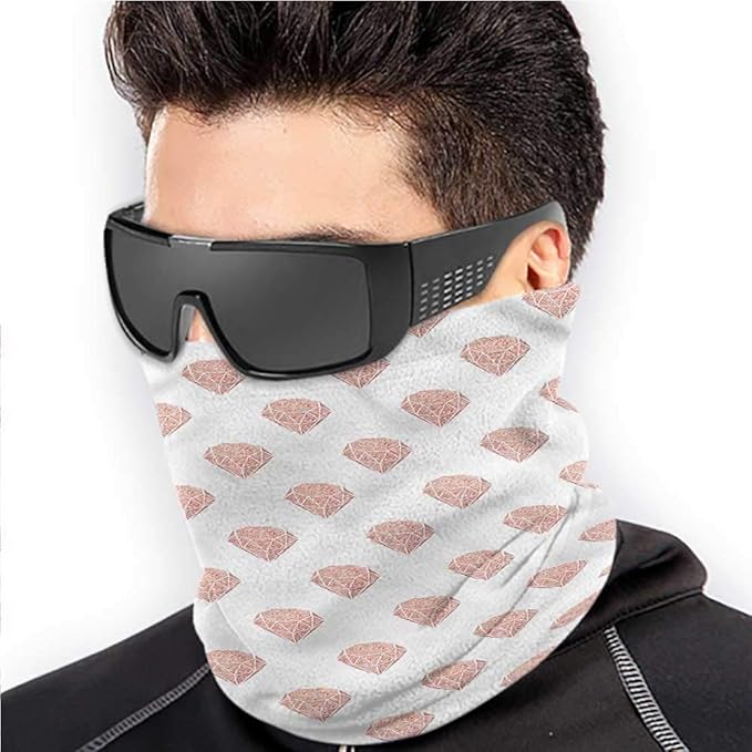 Neck Gaiters For Men Diamonds Neck Gaiter Sunblock Face Scarf Grungy