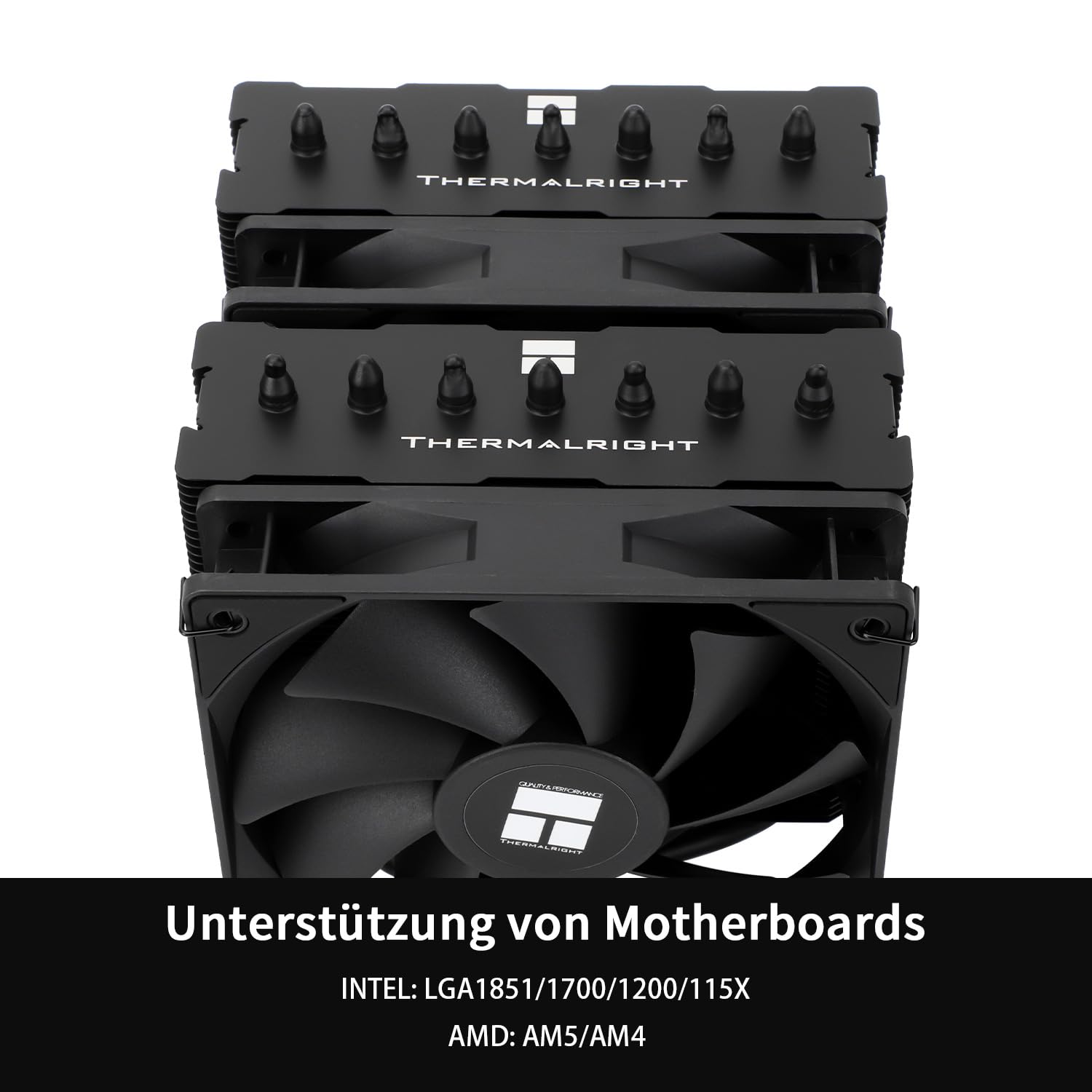 Thermalright Phantom Spirit 120 SE BLACK CPU Luftkühler, 7 Heatpipes CPU-Kühler, zwei 120mm PWM Lüfter, AGHP 4.0 Technologie, für AM4/AM5&Intel lga1851/1700/1150/1151/1200, PC Kühler Tower 3