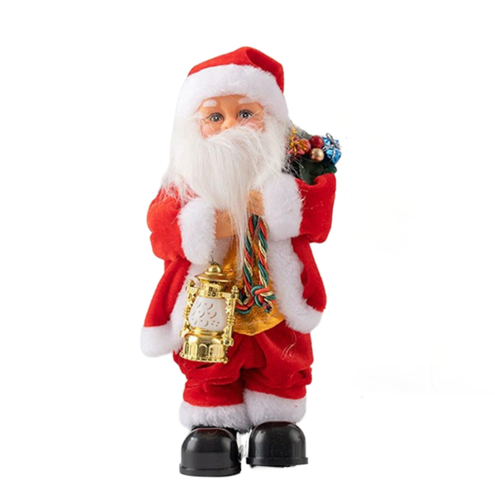 Faxianther Funny Singing Dancing Santa Claus with Glowing Red Lantern & Gift Package, Animated Electric Shake Christmas Santa Musical Gifts Christmas Home Party Decor