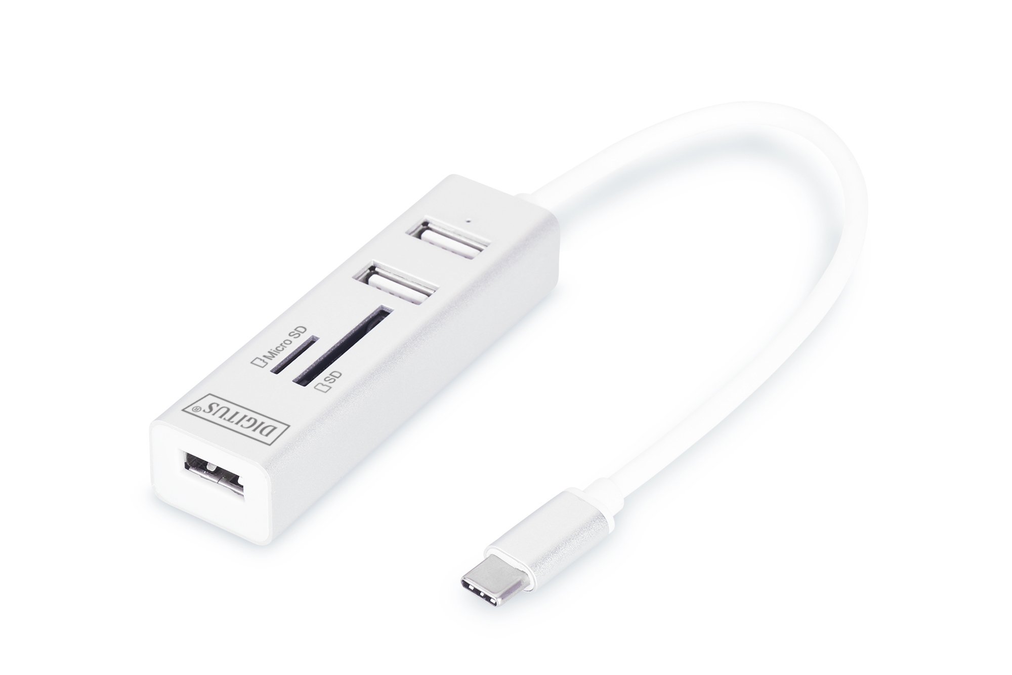 DIGITUS USB Type-C Adapter Cable and HUB white White