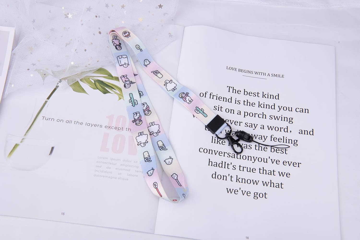 fightingeveryone1O Lanyard Neck Strap, Two-Sided Printing in Full Colour and for Mobile Badge Holder, Card Holder, Key Keychain
