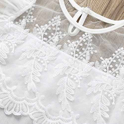 LIKESIDE 2Pcs Infant Baby Girls Kids Lace Tops Vest+Dot Skirt Outfits Set Clothes - Thumbnail 2