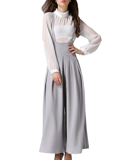 high rise suspender pants