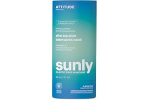 ATTITUDE After Sun Care Stick, Made in Canada, EWG Verified, Plastic-Free, Soothes and Hydrates, Vegan and Mineral Based Form