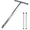 Topnix - Soil Sampler Probe 21" for Garden, Lawn and Golf Courses Care Maintenance - Stainless Steel with T-Style Handle Soil Test Tool - Complete with 2 PVC Clear Tubes for Soil Samples