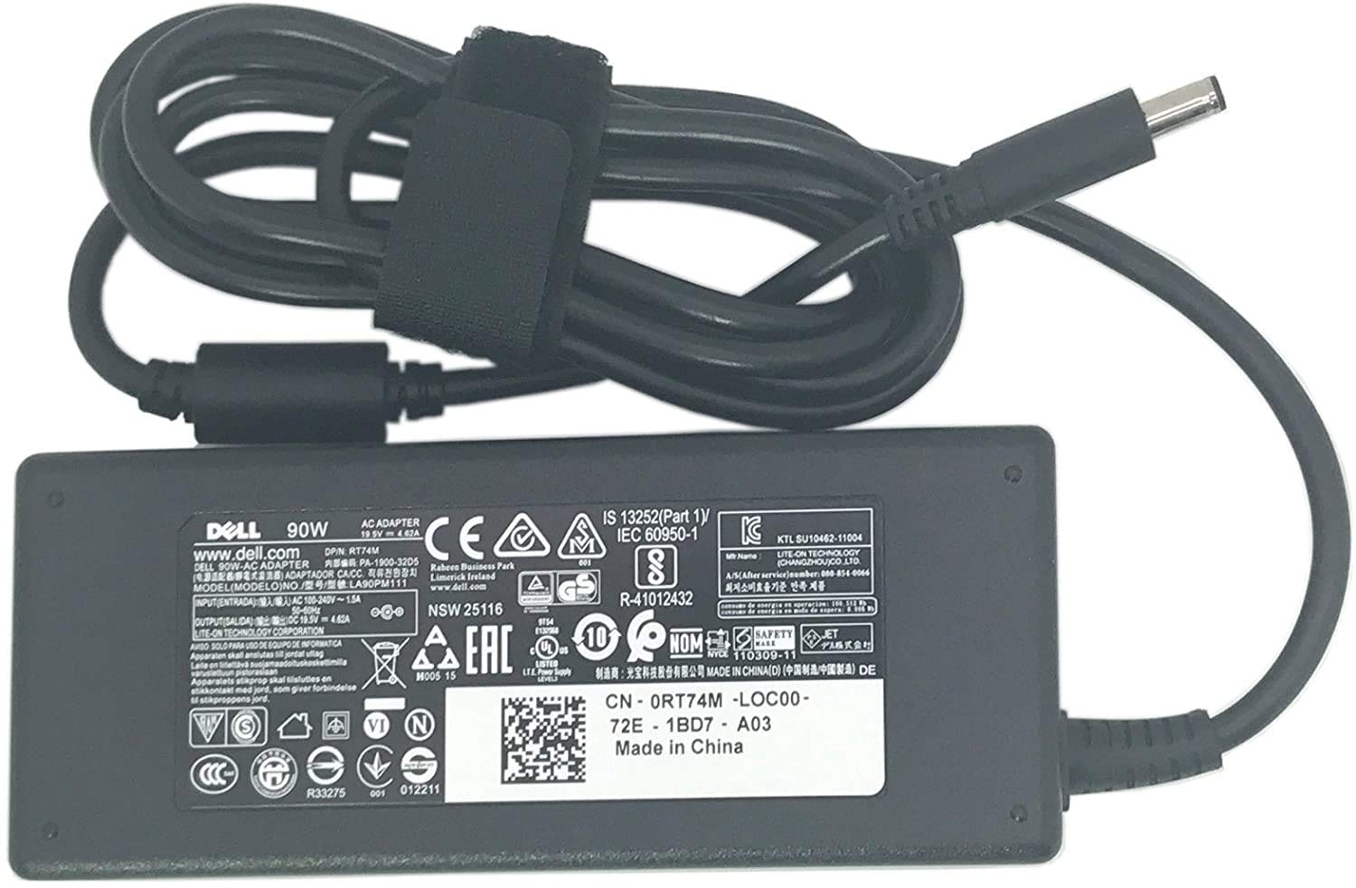 RT74M 450-AFMY - 90w 4.5mm Power Adapter Charger for Vostro 3458 3459 3468 3478 3558 3559 3561 3565 3568 3572 3578 5368 5370 5459 5468 5471 5568 Part Number RT74M