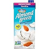 Blue Diamond Dairy Free Almond Breeze Almondmilk Blend, Unsweetened Vanilla Almond Coconut, 32 Ounce (Pack of 12)