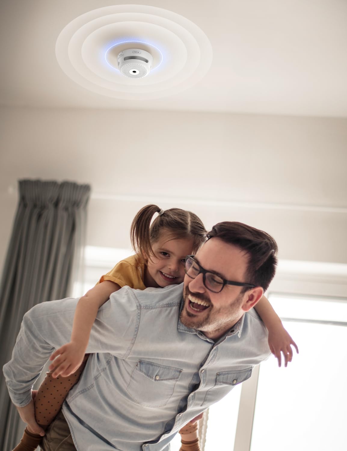 X-Sense Wireless Interconnected Smoke Detector Battery Powered Fire Alarm with Over 820 feet Transmission Range, XS01-WR Link+, 6-Pack