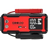 GOOLOO 6000A Jump Starter GT6000 Car Starter with 100W Bi-Directional Fast Charge, Powerful 12V Auto Battery Booster(All Gas & up to 12L Diesel Engine), Supersafe Portable Jump Box for Emergency Use