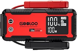 GOOLOO 6000A Jump Starter GT6000 Car Starter with 100W Bi-Directional Fast Charge, Powerful 12V Auto Battery Booster(All Gas & up to 12L Diesel Engine), Supersafe Portable Jump Box for Emergency Use
