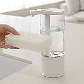 mooas Automatic Hand Soap Dispenser, Touchless Dish Soap Dispesner 17 oz Liquid 2 Soap Levels Waterproof Motion Sensor Rechargeable Automatic Soap Dispenser for Household Kitchen Bathroom