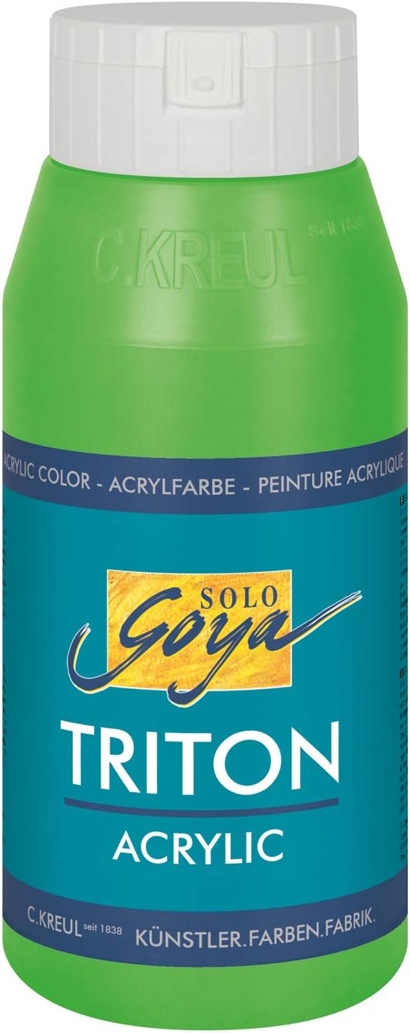 KREUL Solo Goya Triton acrylic basic Fluoreszierendem Grün, Fluorescent Green, 750 ml (Pack of 1)
