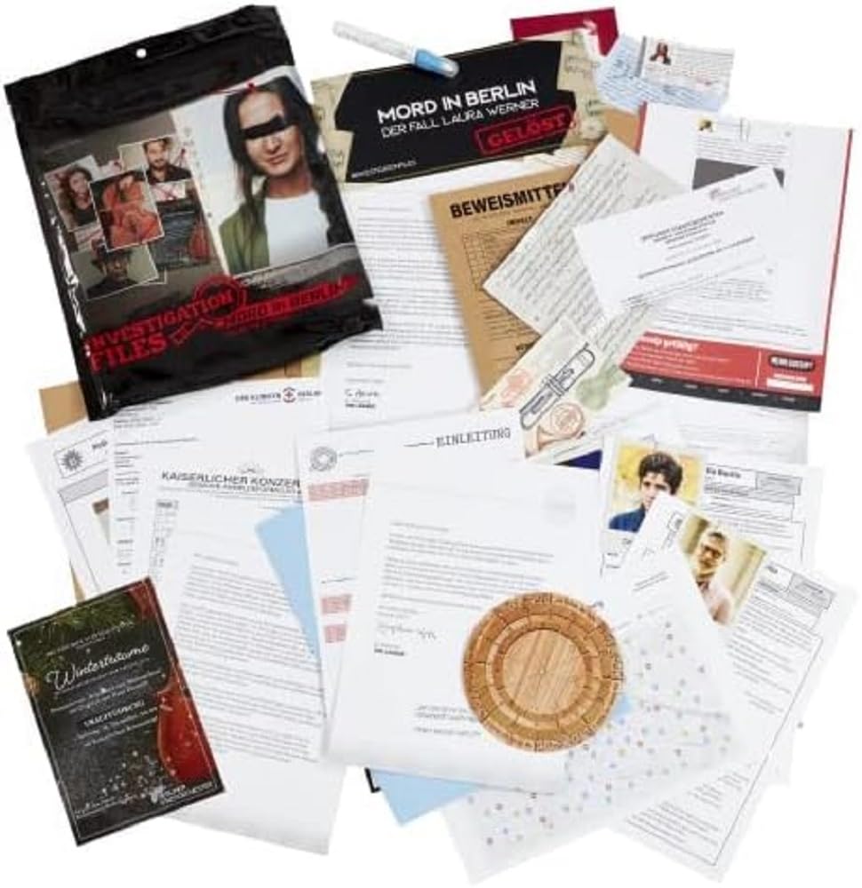 Goliath Toys Investigation Files Murder in Berlin Crime Game Black Stories Party Games Unsolved Case Files Mystery 14+