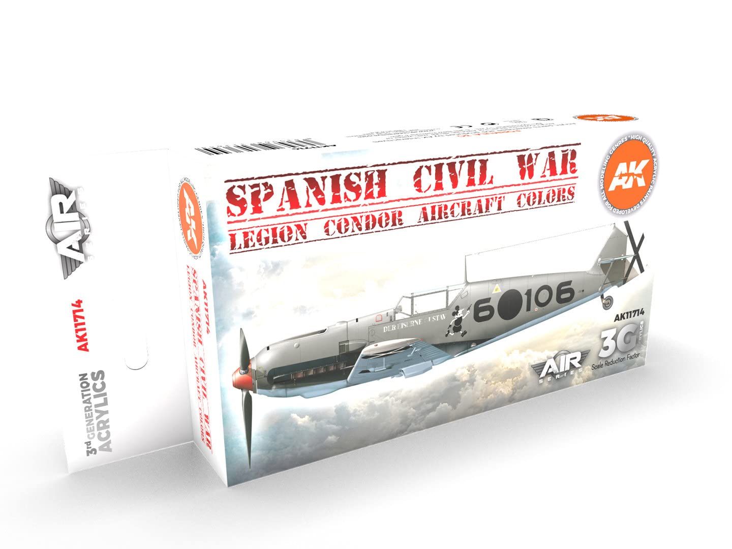 AK Acrylics 3Gen Aircraft Set AK11714 Spanish Civil War. Legion Condor Aircraft Set 3G (6x17ml)