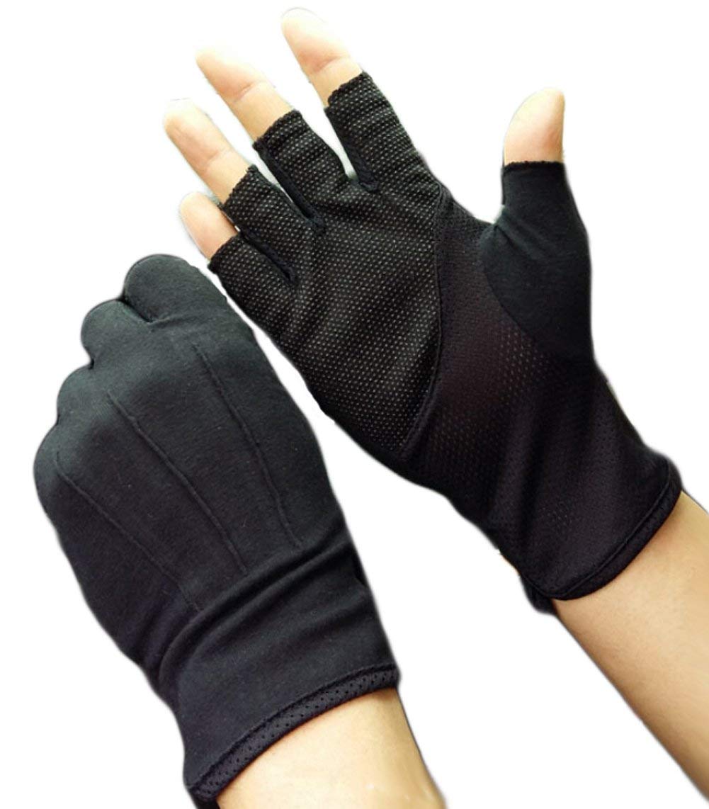 FakeFace Fingerless Gloves Summer Non Slip Breathable Driving Cycling Motorcycle Gloves UV Protection Touchscreen Texting Working Gloves