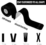 ANAMPION Kinesiology Tape Precut 3 Rolls 60 Strips Waterproof 5m Black view 3