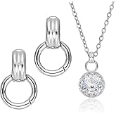 PATIKIL 2 Pcs Bails for Jewelry Making, 14.5mm Pendant Bail Connector Double Bail Clasps for Bracelet Necklace Pendants Dangle Charm DIY Craft, White Gold