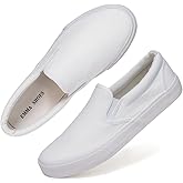 Emma Shoes Low-Top Slip Ons Women's Fashion Sneakers Casual Canvas Sneakers for Women Comfortable Flats Breathable Padded Insole Slip on Sneakers Women Low Slip on Shoes