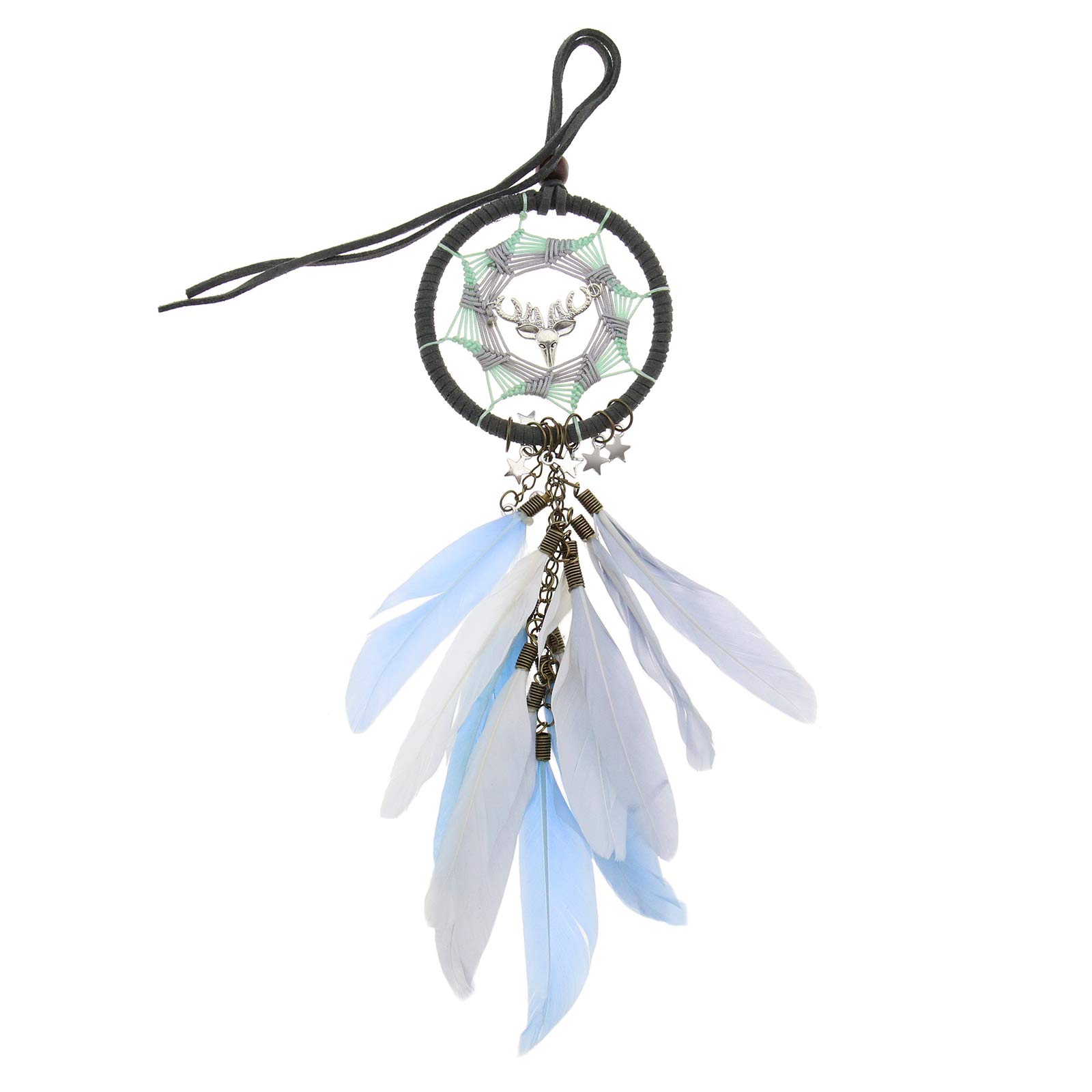 Be In Your Mind 1pcs 40mm Handmade Dream Catcher Feather Bead Car Hanging Home Decoration Car Interior Handmade Dreamcatcher Hanging Dream Catcher