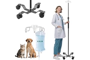 Crilealym IV Pole with Wheels,47 to 100In Portable IV Floor Stand with 4 Hooks IV Bag Holder Stand Telescopic Feeding Pump Stand Stainless Steels Pipe Extension Pole IV Influsion Pole (47-100in)