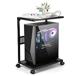 Bfttlity PC Stand Computer Tower Stand 2-Tier Metal
